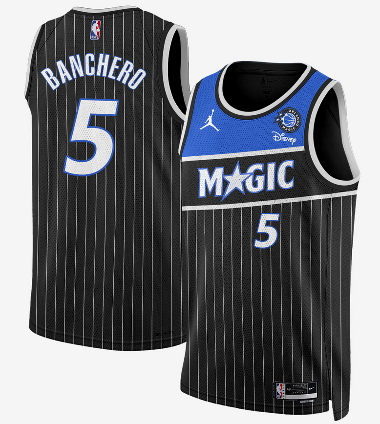 Men Orlando Magic #5 Paolo Banchero black Magic 2025 NBA Jersey